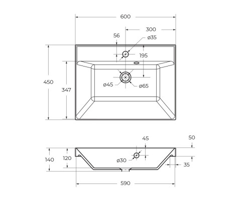 Тумба с раковиной напольная BelBagno MARINO-600 Bianco Lucido, раковина черная BB600/450-LV-ART-AST-NERO