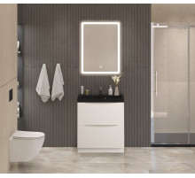 Тумба с раковиной напольная BelBagno MARINO-700 Bianco Lucido, раковина черная BB700/450-LV-ART-AST-NERO