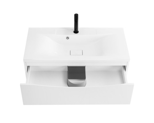 Тумба с раковиной подвесная BelBagno Marino-800, Bianco Lucido, раковина белая BB800/450-LV-MR-PR