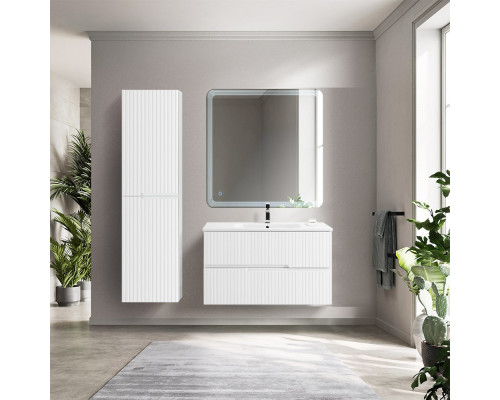 Мебель для ванной подвесная CEZARES DUET-N-900-2C-SO-BL Bianco Lucido эмаль