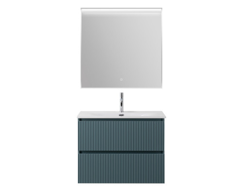 Тумба с раковиной подвесная 90 см, BelBagno UNO-900-2C-SO-AO Голубой матовый, раковина белая BB-8099-90