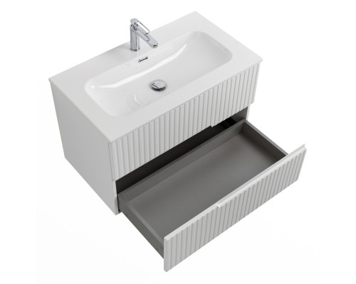 Мебель для ванной подвесная CEZARES DUET-N-800-2C-SO-AS-P Альпака Брашированная