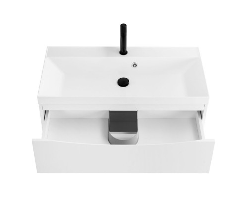 Тумба с раковиной подвесная BelBagno Marino-800, Bianco Lucido, раковина белая BB800/450-LV-MR-AST