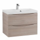 Тумба с раковиной подвесная BelBagno MARINO-700 Rovere Grigio, раковина белая