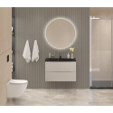 Тумба с раковиной подвесная BelBagno MARINO-800 Crema Opaco, раковина черная BB800/450-LV-ART-PR-NERO