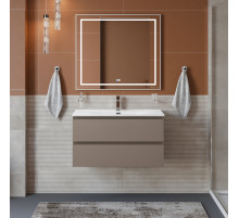 Тумба с раковиной подвесная BelBagno KRAFT-800-2C-SO-CO, 80 см, Бежевый Матовый, раковина белая BB-8099-80