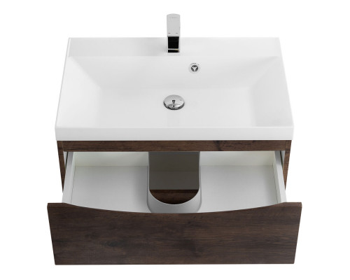 Тумба с раковиной подвесная BelBagno MARINO-600 Rovere Moro, раковина белая