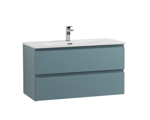 Тумба с раковиной подвесная BelBagno KRAFT-800-2C-SO-AO, 80 см, Голубой Матовый, раковина белая BB-8099-80