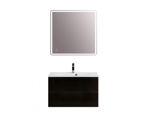 Тумба с раковиной подвесная BelBagno MARINO-800 Nero Lucido, раковина белая BB800/450-LV-MR-FT