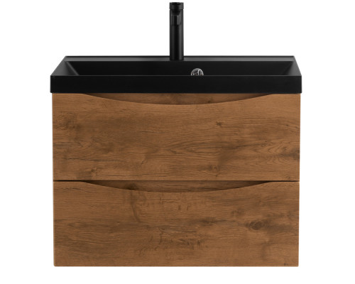 Тумба с раковиной подвесная BelBagno MARINO-700 Rovere Nature, раковина чёрная BB700/450-LV-ART-AST-NERO