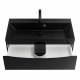 Тумба с раковиной подвесная BelBagno MARINO-800 Nero Lucido, раковина черная BB800/450-LV-ART-AST-NERO