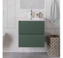 Тумба с раковиной подвесная 70 см, BelBagno UNO-700-2C-SO-VO Еловый матовый, раковина белая BB-8099-70