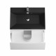 Тумба с раковиной напольная BelBagno MARINO-700 Bianco Lucido, раковина черная BB700/450-LV-ART-AST-NERO