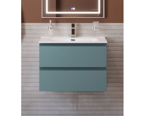 Тумба с раковиной подвесная BelBagno KRAFT-700-2C-SO-AO, 70 см, Голубой Матовый, раковина белая BB700ETL