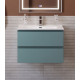 Тумба с раковиной подвесная BelBagno KRAFT-700-2C-SO-AO, 70 см, Голубой Матовый, раковина белая BB700ETL