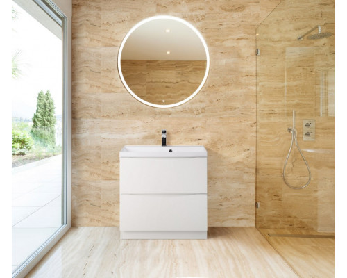 Тумба с раковиной напольная BelBagno MARINO-700 Bianco Lucido, раковина белая