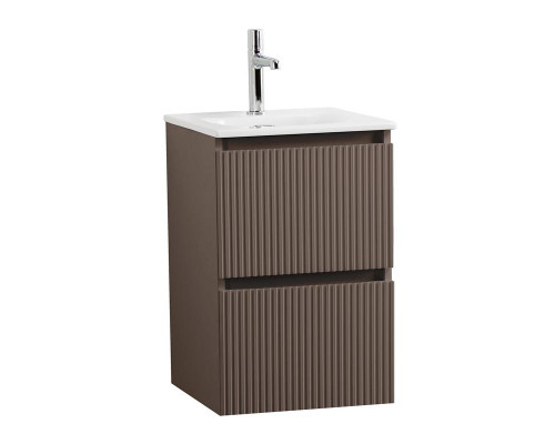 Тумба с раковиной подвесная 40 см, BelBagno UNO-MINI-400-2C-SO-CO Бежевый матовый, раковина белая BB-8099-3-40