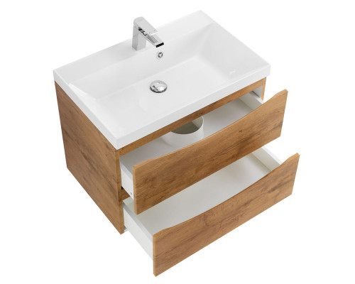 Тумба с раковиной подвесная BelBagno MARINO-700 Rovere Nature, раковина белая