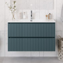 Тумба с раковиной подвесная 120 см, BelBagno UNO-1200-2C-SO-AO Голубой матовый, раковина белая BB-8099-120