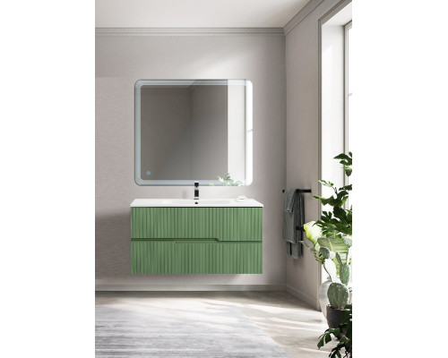 Мебель для ванной подвесная CEZARES DUET-N-1000-2C-SO-PS-P Фисташковый Софт