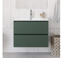 Тумба с раковиной подвесная 90 см, BelBagno UNO-900-2C-SO-VO Еловый матовый, раковина белая BB-8099-90