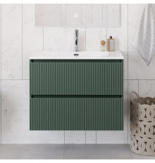 Тумба с раковиной подвесная 90 см, BelBagno UNO-900-2C-SO-VO Еловый матовый, раковина белая BB-8099-90