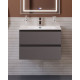 Тумба с раковиной подвесная BelBagno KRAFT-600-2C-SO-GSO, 60 см, Темно-Серый Матовый, раковина белая BB600ETL