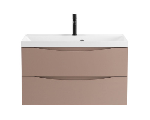 Тумба с раковиной подвесная BelBagno MARINO-800 Capucino Lucido, раковина белая BB800/450-LV-MR-AST