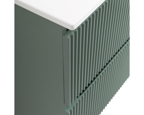 Тумба с раковиной подвесная 120 см, BelBagno UNO-1200-4C-SO-VO Еловый матовый, раковина белая BB-8099-120-2 с 2-я чашами