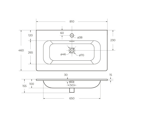 Мебель для ванной подвесная CEZARES DUET-N-800-2C-SO-BO Bianco Opaco эмаль