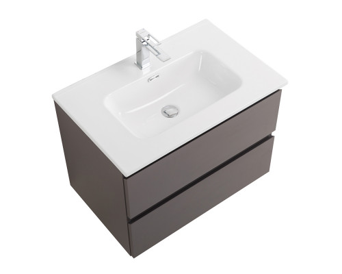 Тумба с раковиной подвесная BelBagno KRAFT-600-2C-SO-GSO, 60 см, Темно-Серый Матовый, раковина белая BB600ETL