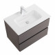 Тумба с раковиной подвесная BelBagno KRAFT-600-2C-SO-GSO, 60 см, Темно-Серый Матовый, раковина белая BB600ETL