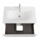 Тумба с раковиной подвесная 100 см, BelBagno UNO-1000-1C-SO-BO Bianco Opaco, раковина белая BB-8099-100