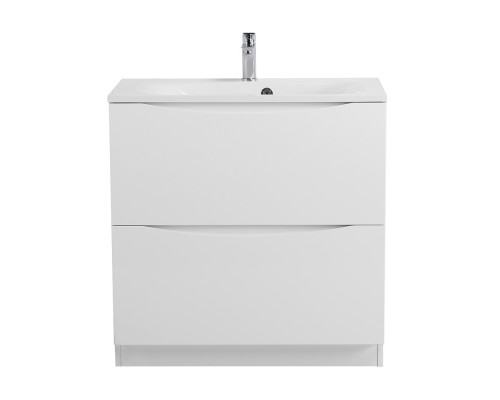 Тумба с раковиной напольная BelBagno MARINO-800 Bianco Lucido, раковина белая BB800/450-LV-MR-FT