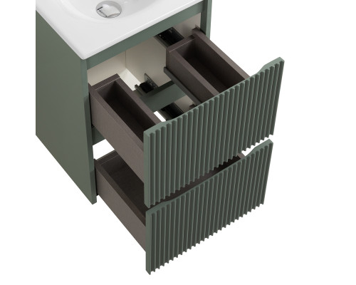 Тумба с раковиной подвесная 40 см, BelBagno UNO-MINI-400-2C-SO-VO Еловый матовый, раковина белая BB-8099-3-40