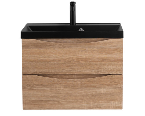 Тумба с раковиной подвесная BelBagno MARINO-700 Rovere Bianco, раковина чёрная BB700/450-LV-ART-AST-NERO
