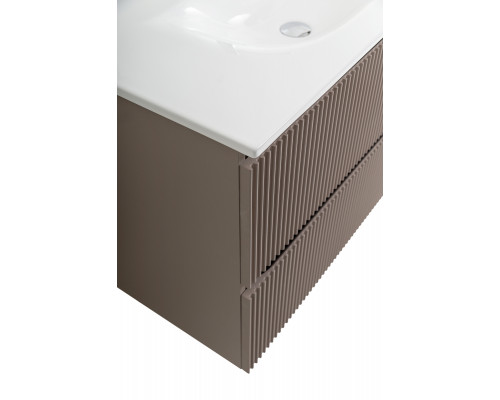 Тумба с раковиной подвесная 120 см, BelBagno UNO-1200-2C-SO-CO Бежевый матовый, раковина белая BB-8099-120