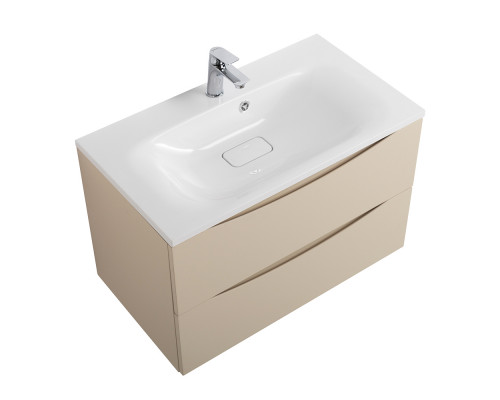 Тумба с раковиной подвесная BelBagno MARINO-800 Crema Opaco, раковина белая  BB800/450-LV-MR-FT