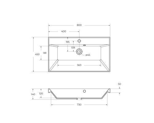 Тумба с раковиной подвесная BelBagno MARINO-800 Crema Opaco, раковина белая  BB800/450-LV-MR-AST