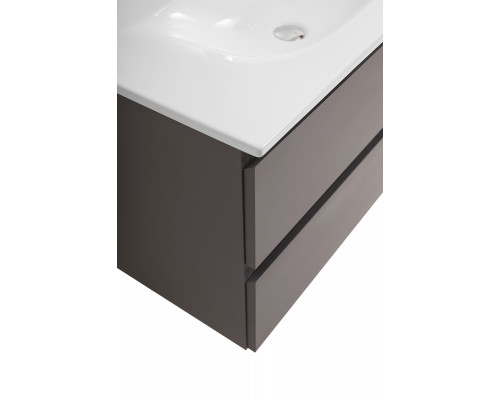 Тумба с раковиной подвесная BelBagno KRAFT-800-2C-SO-GSO, 80см, Темно-Серый Матовый, раковина белая BB-8099-80