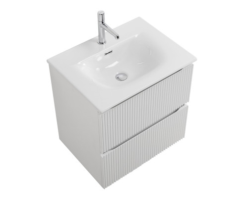 Тумба с раковиной подвесная 50 см, BelBagno UNO-MINI-500-2C-SO-BO Белая матовая, раковина белая BB-8099-3-50