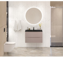 Тумба с раковиной подвесная BelBagno MARINO-800 Capucino Lucido, раковина чернаяBB800/450-LV-ART-PR-NERO