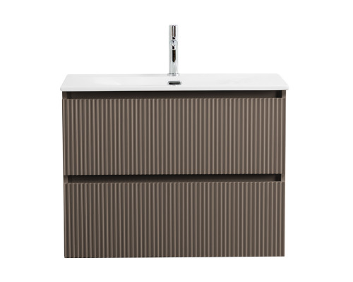 Тумба с раковиной подвесная 70 см, BelBagno UNO-MINI-700-2C-SO-СO Бежевый матовый, раковина белая BB-8099-3-70