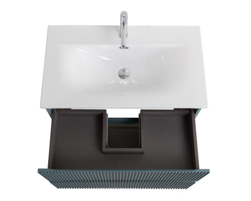 Тумба с раковиной подвесная 90 см, BelBagno UNO-900-2C-SO-AO Голубой матовый, раковина белая BB-8099-90