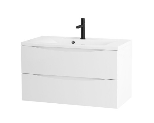 Тумба с раковиной подвесная BelBagno MARINO-800 Bianco Opaco, раковина белая BB800/450-LV-MR-AST