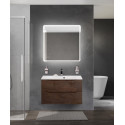 Тумба с раковиной подвесная BelBagno MARINO-800 Rovere Moro, раковина белая BB800/450-LV-MR-FT