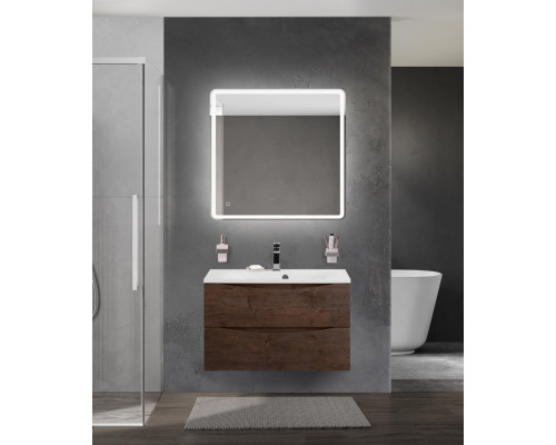 Тумба с раковиной подвесная BelBagno MARINO-800 Rovere Moro, раковина белая BB800/450-LV-MR-FT