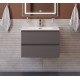Тумба с раковиной подвесная BelBagno KRAFT-700-2C-SO-GSO, 70см, Темно-Серый Матовый, раковина белая BB-8099-70