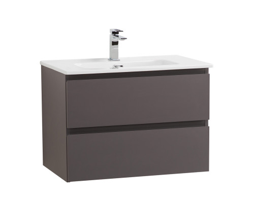 Тумба с раковиной подвесная BelBagno KRAFT-600-2C-SO-GSO, 60 см, Темно-Серый Матовый, раковина белая BB600ETL