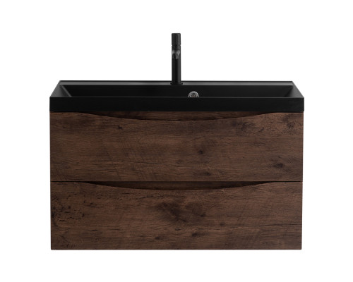 Тумба с раковиной подвесная BelBagno MARINO-800 Rovere Moro, раковина черная BB800/450-LV-ART-AST-NERO
